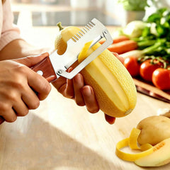 2 in 1 Vegetable Peeler with Wooden Handle