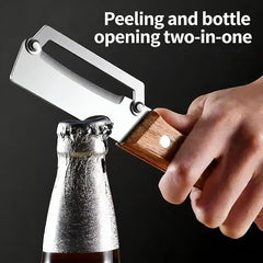 2 in 1 Vegetable Peeler with Wooden Handle