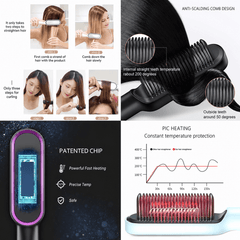 2-in-1 Tourmaline Ceramic Hair Straightening & Curling Brush