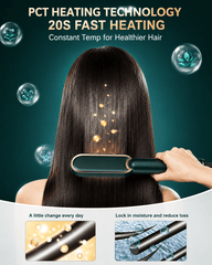 2-in-1 Tourmaline Ceramic Hair Straightening & Curling Brush