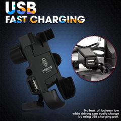 Bike Mount Holder for Navigation 360 Degree Rotating Handlebar