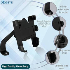 Bike Mount Holder for Navigation 360 Degree Rotating Handlebar